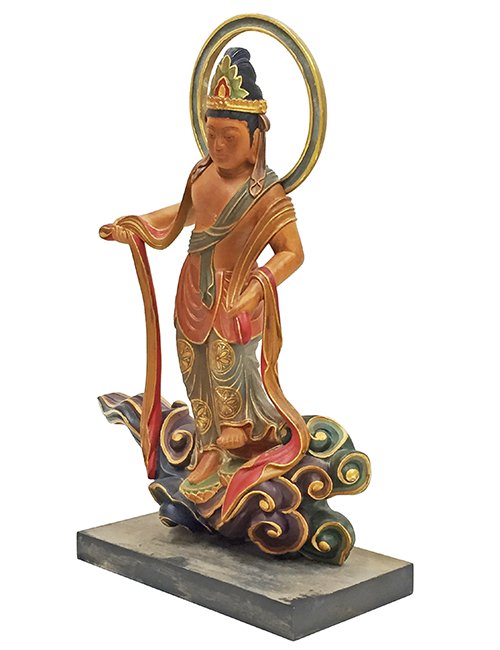 ◆笛を吹く天女◆精密彫刻◆梵天◆飛天◆観音菩薩◆仏像◆オブジェ◆