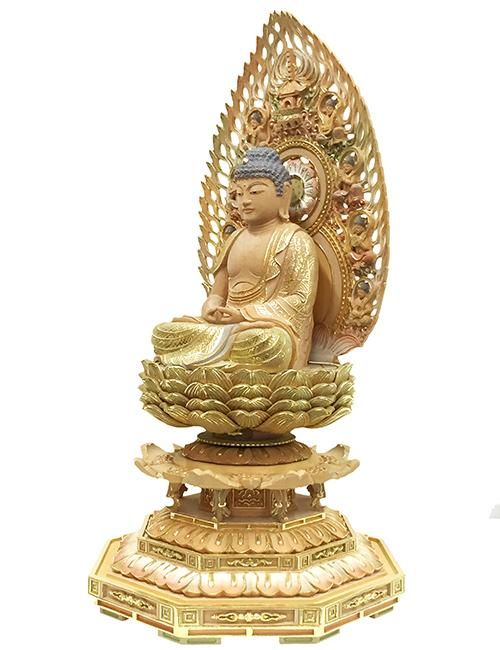 決算大特価中 仏像☆ヒバ材 薬師如来坐像4.5寸☆お薬師様