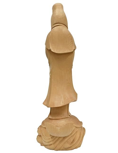 魚藍観音 ヒノキ製 総高37cm 身丈9寸