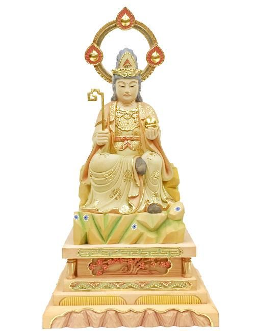 濃彩色 常富大明神 神像 仏像
