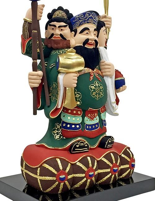 決算大特価中 縁起物 仏像☆香木 三面大黒天5寸立 眼入☆五穀