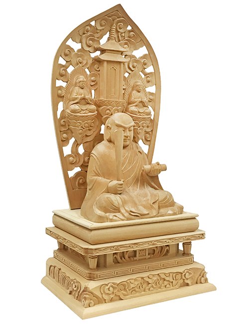 寺院蔵出品 色付き木彫り仏像 高さ90cm | mdh.com.sa