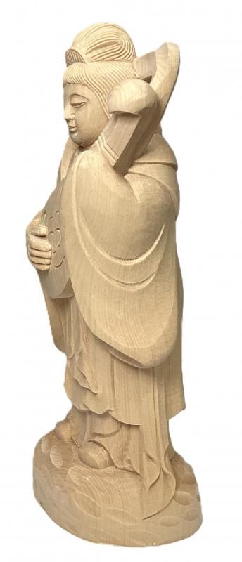 独法師】秘宝裸財弁天 仏教美術 七福神 天然木彫り ひきつっ