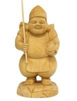 【新品】恵比寿・楠彫り・金泥塗り 新品】恵比寿・楠彫り・金泥塗り