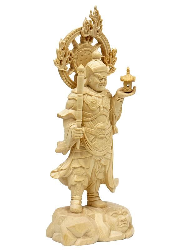 仏教美術 古銅 毘沙門天 仏像 置物 G R4843B
