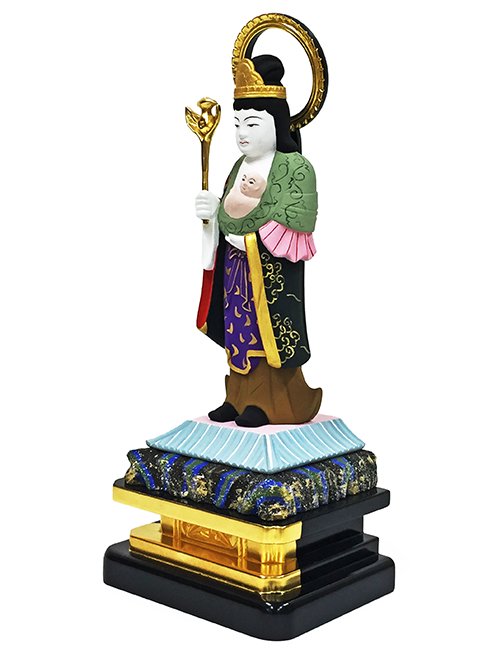 日蓮宗 鬼子母神 4寸 - 仏像の通販、特注仏像・オリジナル仏像・大型仏像の製作・販売 - ブッタガヤ