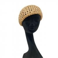 Raffia beret potiron