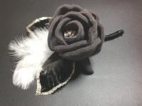 Rose Rabbit Fur Feather Corsage 쥤ߥ֥åɥ꡼
