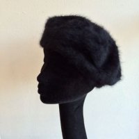 Rabbit hair beret ブラック