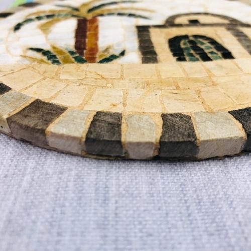 チュニジアのモザイクアートの壁掛け オアシス 北アフリカならではの