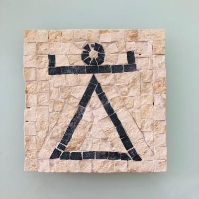 チュニジア　モザイクタイル画　女神 チュニジア モザイクタイル画 女神