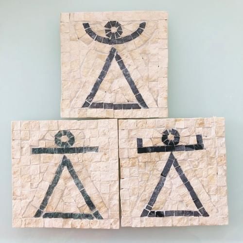 チュニジア　モザイクタイル画　女神 チュニジアモザイクタイル画女神