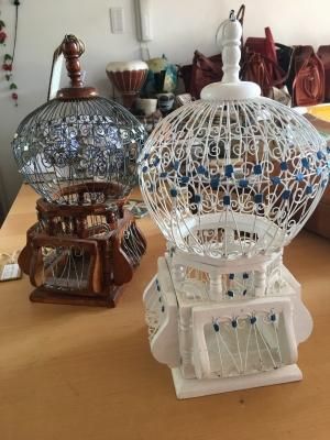 アンティーク　鳥かご　フランス　チュニジア アフリカンスクエアー / チュニジア鳥かご ナチュラル 大(MM2)