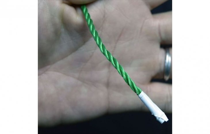 ロープ ＰＥ（ポリエチレン）ロープ緑色 太さ約3ｍｍ １メートル単位