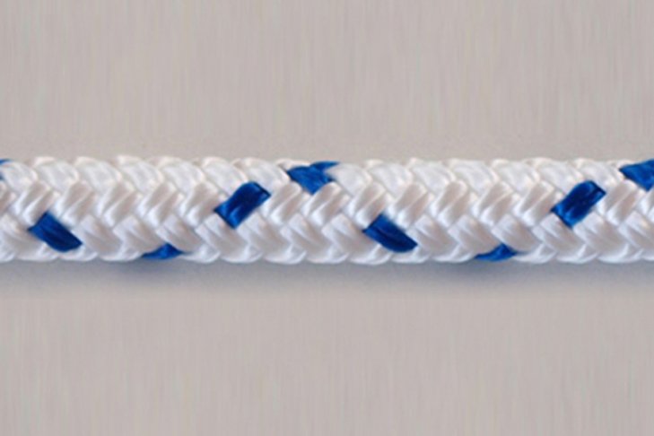 ヨットロープ（ＰＰマルチＷコード） 分径10ｍｍ白/青 1m単位切り売り 通販 専門店 の紹介・購入ページ、ロープの事なら初心者の方でも直販 高品質  激安 で安心して 簡単 に購入 できますロープ,ロープ 結び方,ロープ 結び方 テント,ロープの結び方,