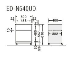 ライオン事務器 ED-N540UD デスクアンダーラック 679-64 【送料無料