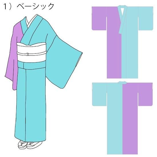 お仕立てオプション【片身変わり】 - モダン着物小物 梅屋