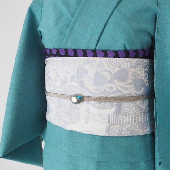 博多織兵児帯【ギター】ホワイト - モダン着物小物 梅屋