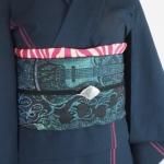 博多織兵児帯【ギター】ブラック - モダン着物小物 梅屋