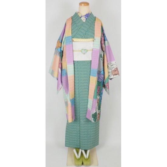 モダン着物小物梅屋　セオアルファ　ポリエステル　浴衣　夜空　Lサイズ セオ・アルファ薄羽織【グリークミス】ライト - モダン着物小物 梅屋