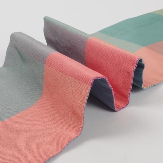 45%OFF☆リバーシブル半幅帯【ひでや工房】マルチカラーチェック