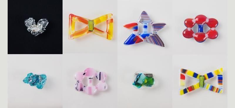 モダン着物小物梅屋　刺繍〈絽〉半襟【アルファベット】アイスブルー モダン着物小物 梅屋