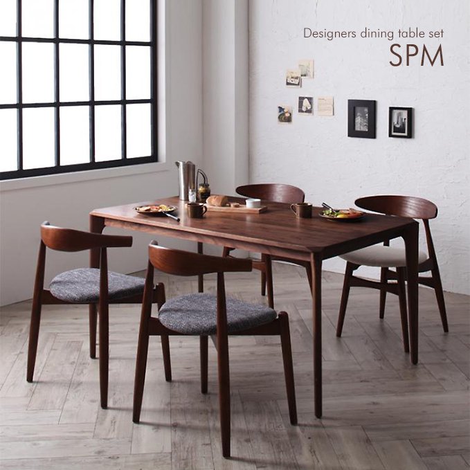 ＜デザイナーズ家具＞ハンス・J・ウェグナーダイニングテーブルセット【SPM】シリーズ5点セット