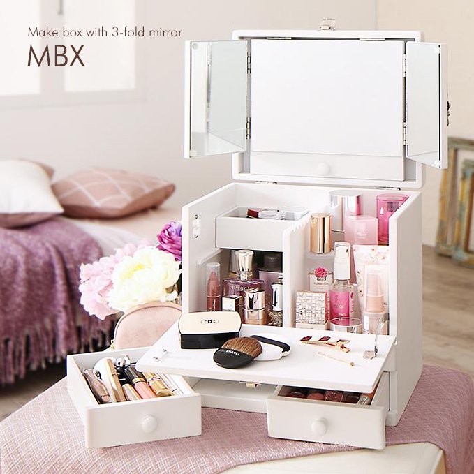 三面鏡付きコスメボックス【MBX】（メイクボックス） - おしゃれなインテリア家具ショップCCmart7