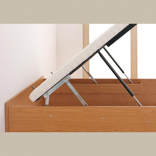 搬入しやすい分割式床板！ヘッドボードレス大容量収納跳ね上げ式ベッド【MSL】 【11】