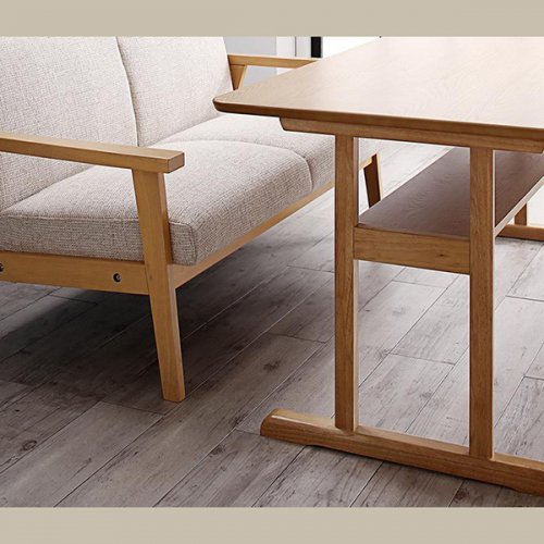 北欧風デザイン木肘ソファダイニングテーブルセット【ECL】4点セット - おしゃれなインテリア家具ショップCCmart7