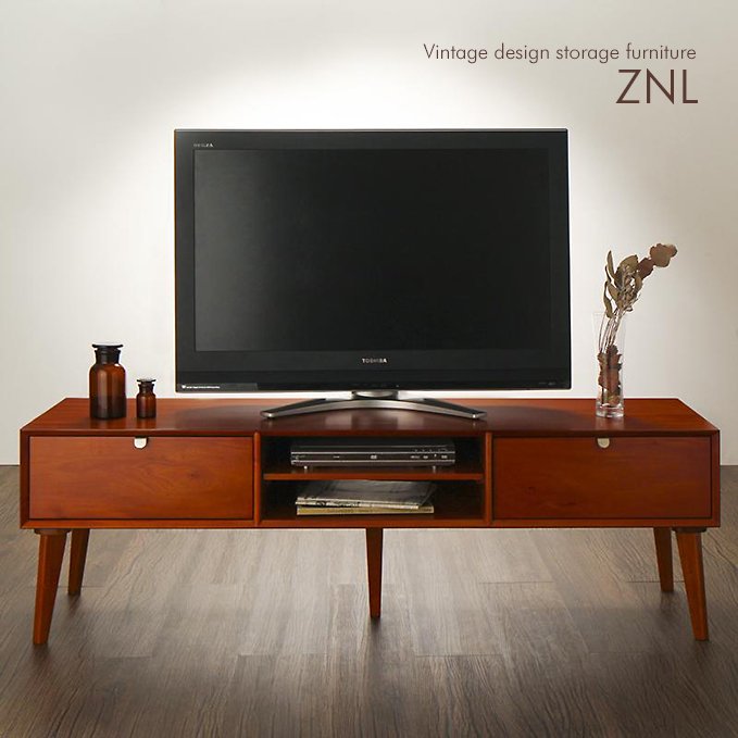 北欧風デザインリビング家具シリーズ【ZNL】テレビ台（マホガニー材