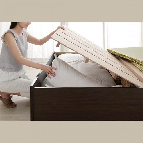 日本製・安心の品質！床板下が全て収納スペース！ワイドサイズ連結式ファミリー畳ベッド【HMR】 【7】