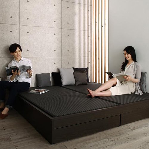 〈組立設置サービス付き〉日本製・安心の品質！大型サイズ引き出し収納付き小上がり・畳ベッド【YMH】 【6】