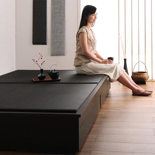 〈組立設置サービス付き〉日本製・安心の品質！大型サイズ引き出し収納付き小上がり・畳ベッド【YMH】 【7】