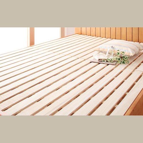 オール木製・天然木パイン＋桐材を使用！床面の高さ調節ができるすのこショートベッド【FTM】（フレームのみ） 【12】
