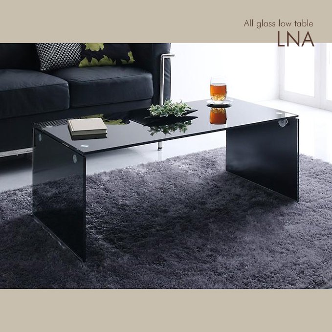 オールガラス製ローテーブル【LNA】 - おしゃれなインテリア家具