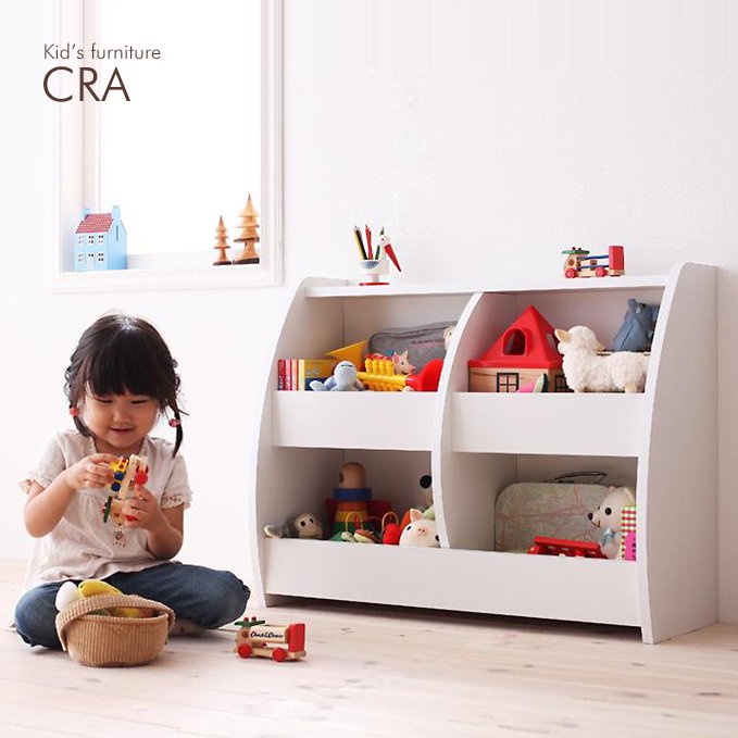 子ども用家具・おもちゃ箱【CRA】（幅76cm）