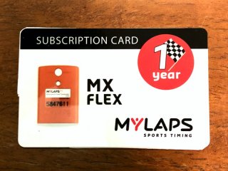 MYLAPS フレックスMX用（旧型オレンジボディ）サブスプリクションカード　1年間ライセンス