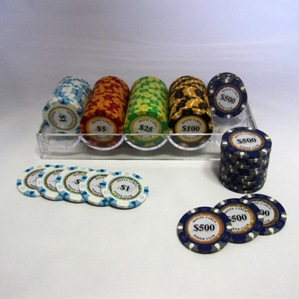 モンテカルロ・ポーカーチップ100枚ｾｯﾄ -５色セットＡ - トランプ通販