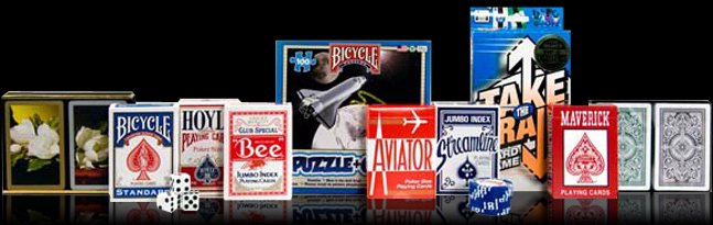 カジノゲームの定番トランプ,Bee商品とマジシャン、マジックの代名詞、Bicycle(バイスクル）の商品