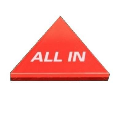 ALL IN オールインマーク（三角ボタン・赤） －ポーカーゲーム用
