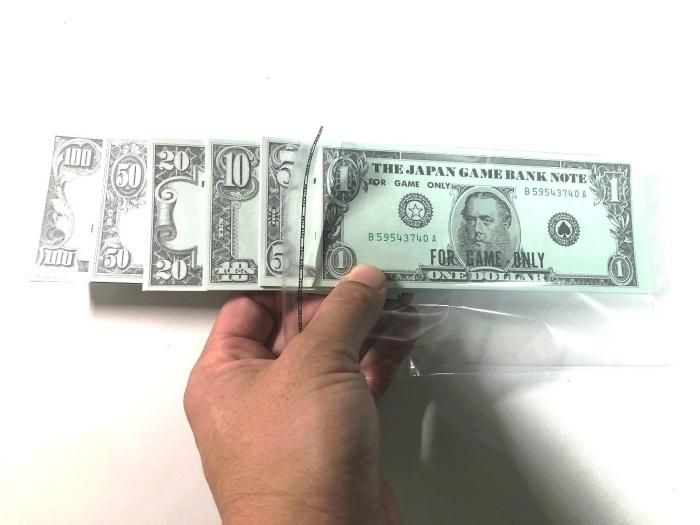 ゲーム用ドル札6種バリエーションセット60 （ ドル 紙幣