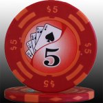 フォースポット＜ 5 ＄＞　カジノチップ・ポーカーチップの商品写真