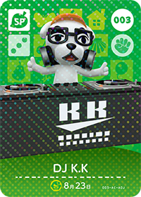 どうぶつの森amiiboカード DJ K.K 1-003
