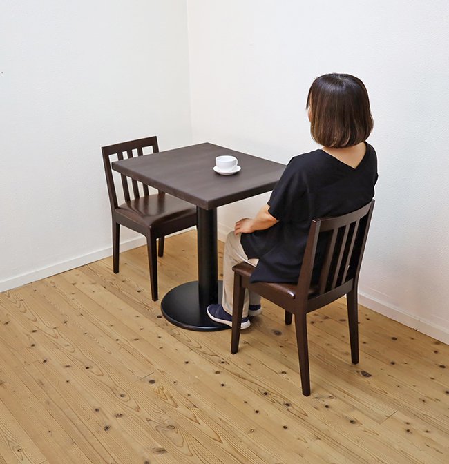 飲食店用 2人用テーブル椅子セット,コンパクト木製ダイニングテーブ