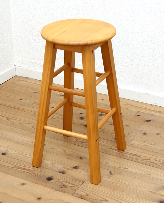 木製スツール 高さ60cm 丸椅子 stool - チェア