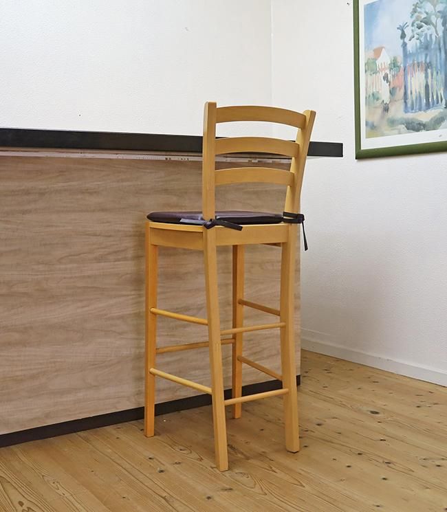 キッチンチェア 即納 軽量椅子 木製ハイカウンターチェア 店舗用 CBK409 ナチュラル色