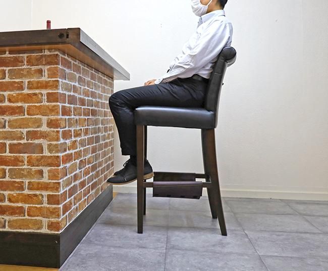 業務用カウンターチェア 座面高76cm 強度のある椅子 バーチェア