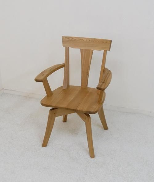 木製回転ダイニングチェア ひじつき回転いす 座り心地のいい