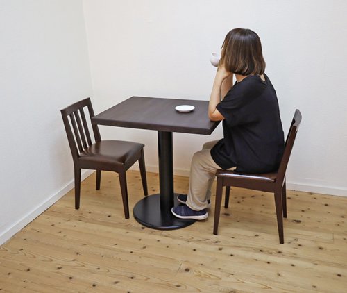 飲食店用 2人用テーブル椅子セット,コンパクト木製ダイニングテーブ 